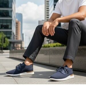 Wolf & Shepherd SwiftKnit Derby Lite V1 Blue Unisex Oxford Shoes M 8.0 W 10.0